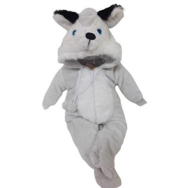 Imagem de Macacão Pelo Luxo Bebê Menino Longo Inverno Lessa Kids 7627, Branco, R