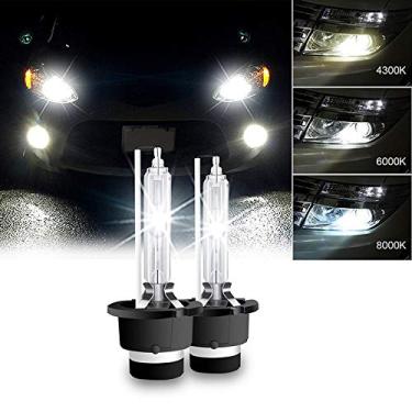 Imagem de 1 par de lâmpadas de xenon Hid para farol de carro D2S/D2C 35W (8000K)