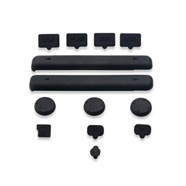 Imagem de CLOVER Conjunto de kits de plugue sories de borracha macia de silicone à prova de poeira (pacote com 13) para Nintendo Switch 2017 com protetor de tela de vidro temperado