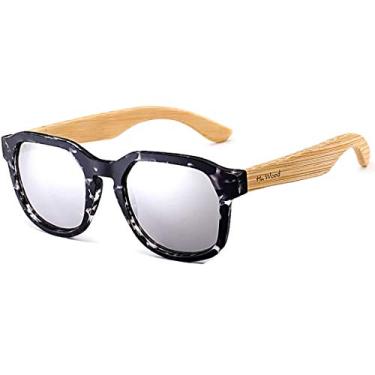 Imagem de Óculos de Sol Artesanal Madeira HU WOOD Polarizados com Proteção Uv400 (C2)
