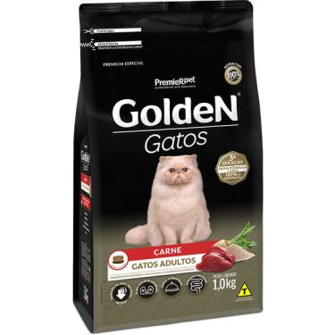 Imagem de Ração Seca PremieR Pet Golden Gatos Adultos Carne - 1 Kg
