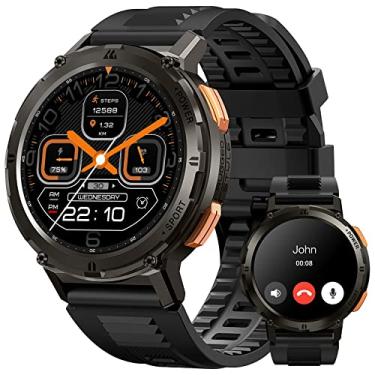 Imagem de KOSPET TANK T2 Relógio inteligente Display AMOLED 60dias de duração ultralonga da bateria(receber/discar chamada)70 modos esportivos 5ATM/IP69K Smartwatches robustos à prova d'água