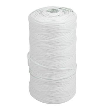 Imagem de Fitilho Amarrilho Plástico Chicote Branco Rolo 1kg