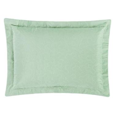 Imagem de Porta Travesseiro Avulso Matelado 200 Fios Percale 01 Peça Menta - BIA