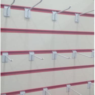 Imagem de Painel canaletado 60x60 branco perfil kit  2 unidades e 20 ganchos - L