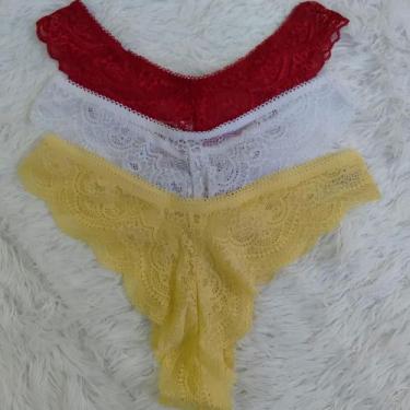 Imagem de  kit 3 tanga em renda ( 1116 ) - Amoo Lut, Multicolorido, GG