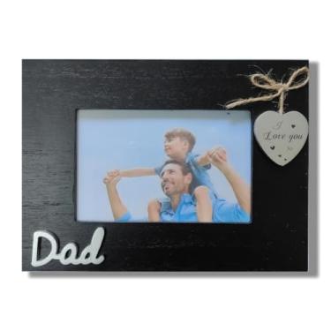 Imagem de Simelecor Porta-retrato para vovô, I Love You Papa, porta-retrato com coração, presente de dia dos pais, presente para pai ou avô de netos, moldura de avô 10 x 15 vertical (pai horizontal)