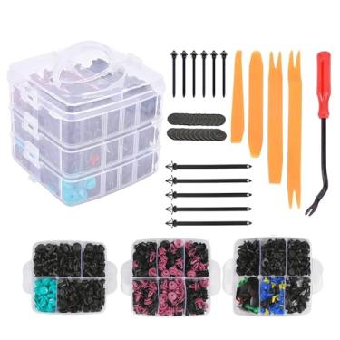 Imagem de CIADAZ 723 PCS Clipe retentor de carro e kit de fixadores de plástico 23 tamanhos Conjunto de rebites de pino automotivo Clipe de para-choques com removedor de fixadores Caixa de armazenamento para pa