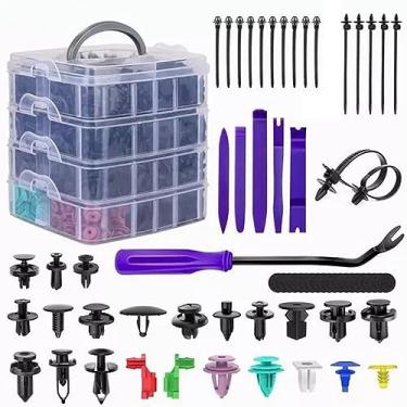 Imagem de CIADAZ 1211PCS Clipe retentor de carro e kit de fixadores de plástico 22 tamanhos Conjunto de rebites de pino de pressão automotivo Clipe de pára-choque com removedor de fixadores Caixa de armazenamen