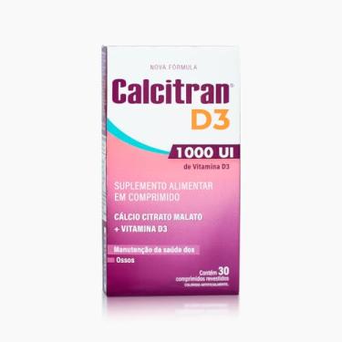 Imagem de Calcitran D3 1.000UI 30 Comprimidos - Cálcio Citrato Malato com Vitamina D