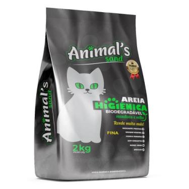 Imagem de Areia higienica fina biodegradavel para gato 2kg - ANILMAL'S  SAND