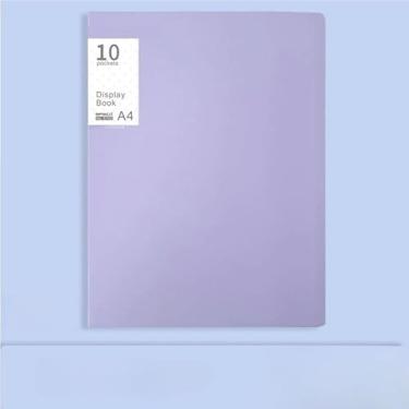 Imagem de Pasta Catálogo A4 com 60 Envelopes Plásticos para Organização de Documentos, Arquivos, Relatórios e Apresentações, Ideal para Escritório, Escola e Uso Diário (Roxo,40 folhas)