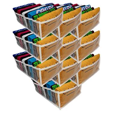 Imagem de Kit 10 Colmeias Organizadoras G (10x25x35) Para Camisetas Organização Armário Guarda-Roupa Gavetas - Pupilar