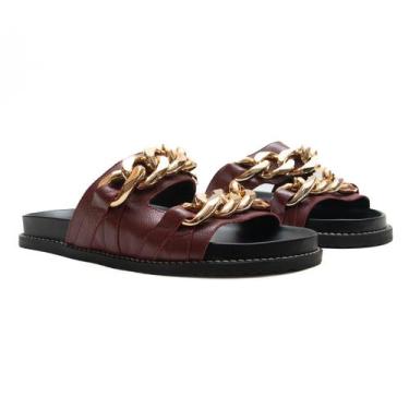 Imagem de Sandalia Papete - Catarina, Marsala - Ana Laura, 37