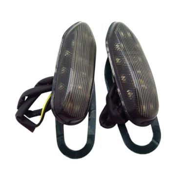 Imagem de iTobest Motorcycle Parts LED Signal Mirror Block Off Base Plate Black Compatible with Suzuki GSXR 600 2006–2007 GSXR750 2006–2007 GSXR1000 2005–2006(Smoke)