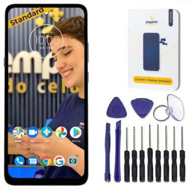 Imagem de Tela Frontal Display Touch Compatível Moto G 5g Plus Empório Standard Preto