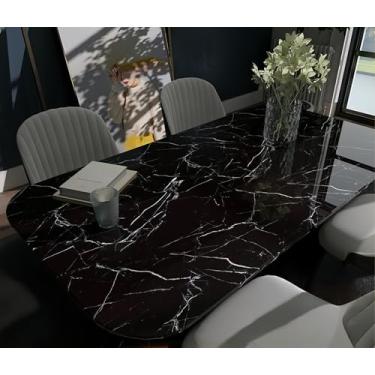 Imagem de Papel de parede simulado textura de mármore impermeável à prova de óleo resistente a manchas autoadesivo ecológico banheiro e cozinha bancada película protetora resistente a altas temperaturas piano