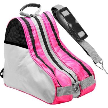 Imagem de Bolsa para Patins para Transporte com Material Resistente Impermeável Rosa