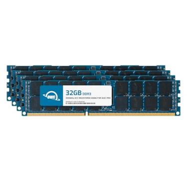 Imagem de OWC Módulo de atualização de memória RAM 128 GB (4 x 32 GB) DDR3 ECC registrado CL9 PC3-10600 1333 MHz SDRAM compatível com todos os modelos Mac Pro 6,1 2013 (OWC1333D3Z3M128) compatível com TAA