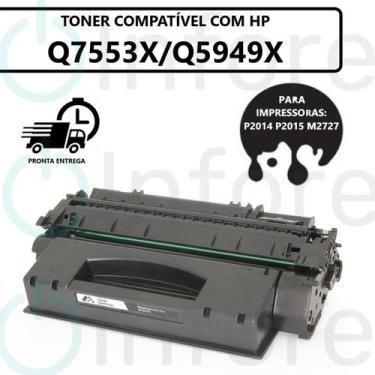 Imagem de Compatível: Toner Q7553X Q5949X P/ Impressoras  1160 1320 1320N 3390 3