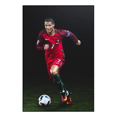Imagem de Quadro Decorativo Futebol Arte Cristiano Ronaldo Cr7 42x29cm - Fanarte