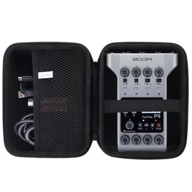 Imagem de JINMEI Estojo de transporte de EVA compatível com caixa de armazenamento de gravador de podcast Zoom PodTrak P4