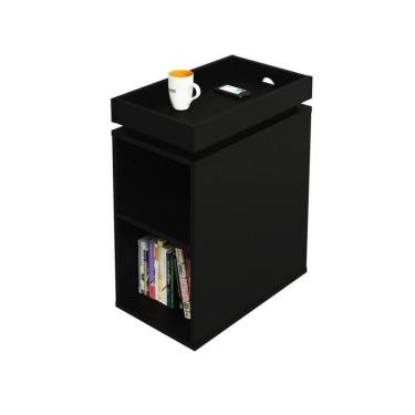 Imagem de Mesa De Cabeceira Lateral Em Mdf Cor: preto