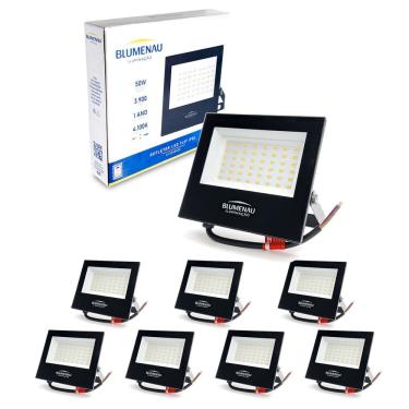 Imagem de 8x Refletor Holofote 50w Prova Dágua Luz Neutra 4100k Ip66