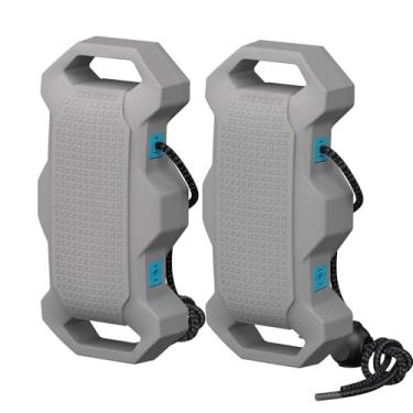 Imagem de YimSting Para-lamas de barco, para-choques de barco para ancoragem, para-lamas de barco de EVA atualizados para ancoragem com corda de nylon e trava fixa para pontão, baixo, Jon, esqui, jet ski, PWC e