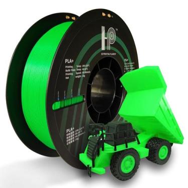 Imagem de Filamento de impressora 3D HP3DF PLA Plus 1,75 mm 1 kg bobina verde