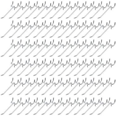 Imagem de Ganchos de prateleira Peg Board, aço inoxidável Shimeyao, 10 cm, 100 u