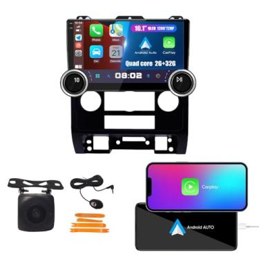 Imagem de Display Knobs CarPlay/Android Auto Autoradio FM Rádio Navegação veicular Pad Player GPS 10,1 polegadas QLED Touch Screen BT WiFi Headunit Tablet para Ford Escape para Mazda Tribute 2007-2012 Quad Core