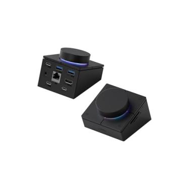 Imagem de Hagibis Hub USB C com botões de atalho, estação de ancoragem RGB tipo C com HDMI 4K @60Hz, 100W PD, 5Gbps USB-C, 2 USB3.0, 2,5 G RJ45, AUX, SD3.0, Micro SD3.0 para laptop MacBook iPad Pro (preto 2,5G)