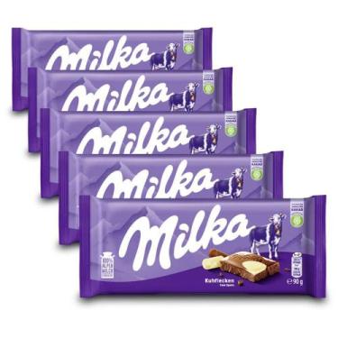 Imagem de Chocolate Milka Cow Spots Kit 5 Barras De 90G