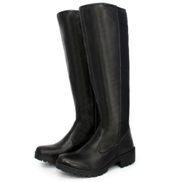 Imagem de Bota Feminina Montaria Neoprene Preta - Nalu Shoes, Preto, 38