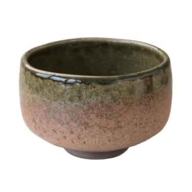 Imagem de Xícara de chá japonesa Mino Ware Pottery Matcha para cerimônia de chá do Japão (Iga verde-oliva)