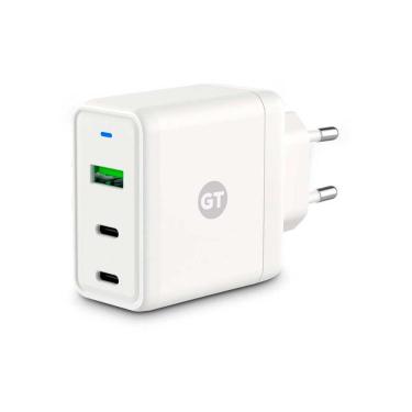 Imagem de Carregador de Parede Universal Goldentec - USB e 2 Saídas USB-C - Fast Charge 65W - Branco - 55020