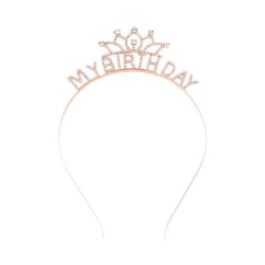 Imagem de Tiara De Aniversário Para Mulheres E Meninas, Coroa Para Decoração De 