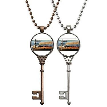 Imagem de OFFbb-USA Presente de pescador art déco, moderno, chaveiro, pingente, joias, decoração de casal