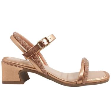 Imagem de Sandália Infantil Menina Casual Dia a Dia Salto Baixo com Brilho Pink Cats V4602