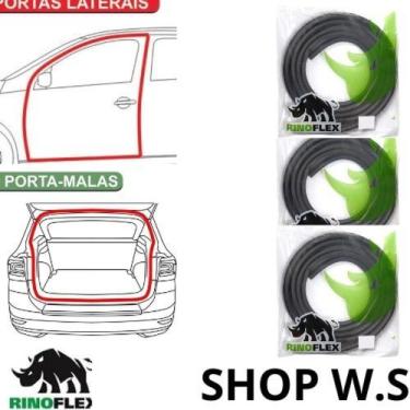 Imagem de Kit 2 Borracha do porta + 1 do Porta mala do Clio - 78861.29/74607.01 