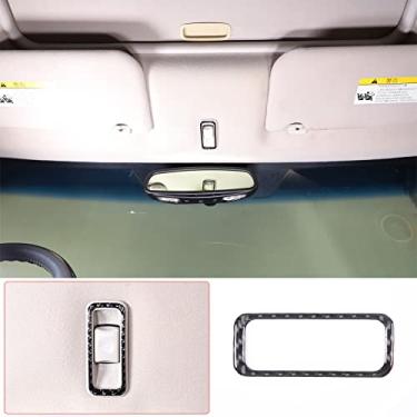 Imagem de Sekhyna Moldura de acabamento de painel de interruptor de teto solar compatível com Mitsubishi Eclipse 2006-2011 fibra de carbono macia 1 peça, acessórios decorativos para console central Eclipse