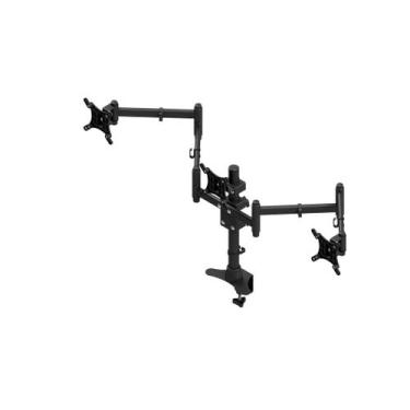 Imagem de Suporte para três monitores tela de 10" até 24" fixação por garra - AV