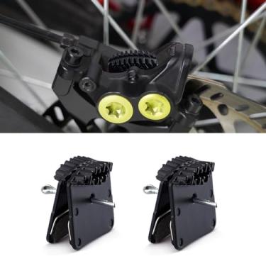 Imagem de URLWALL 2Pcs Pastilha de Freio com Aleta de Resfriamento para Sur Ron Light Bee X/S Segway X160 X260 Talaria Sting Mx3 R Mx4 Shimano H03C, Pastilha de Freio A Disco Dianteiro Trase (2 Peças, Preto)