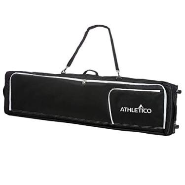 Imagem de Bolsa de snowboard acolchoada Athletico Conquest com rodas – Bolsa de viagem para botas de snowboard e snowboard simples, Preto, 157 cm