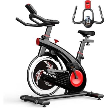 Imagem de NAYSAYE Bicicleta ergométrica, bicicletas estacionárias com visor LED, equipamento de exercício interno ajustável com capacidade de carga de 136 kg, bicicletas estacionárias para casa/escritório,