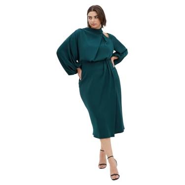 Imagem de City Chic Vestido feminino plus size - Jaylee, Azul-petróleo, 48