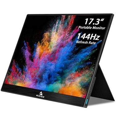 Imagem de NexiGo 144Hz 17.3 Inch Portable Gaming Monitor, FreeSync, G-SYNC Compatible, FHD IPS Computer Display, Eye Care Screen with HDMI/Type C for Laptop PC/MAC/Surface/PS4/PS5/Xbox/Switch, with Smart Cover