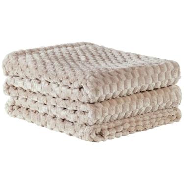Imagem de Cobertor Queen Luxo 320gr m² Grosso Aveludado Fluffy 2,40m x 2,20m (Baunilha,Queen)