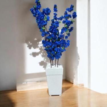 Imagem de Planta Artificial Cerejeira Rosa Com Vaso Grande Decoraçao Enfeite Casa(Cerejeira azul)